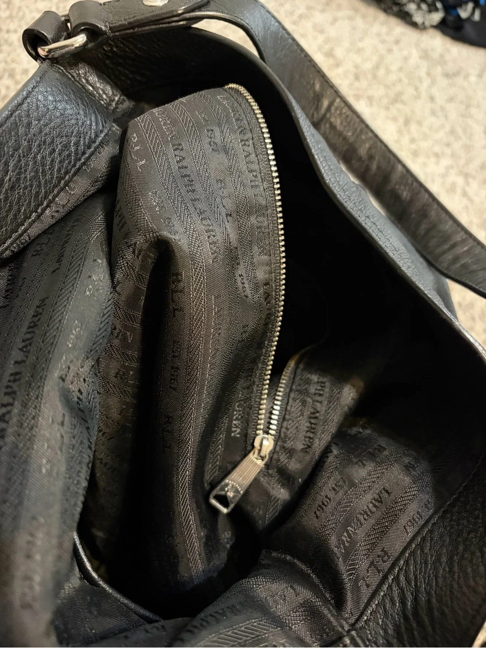 Vintage Lauren Ralph Lauren PRL Sample Development Leather Cargo Hobo Bag